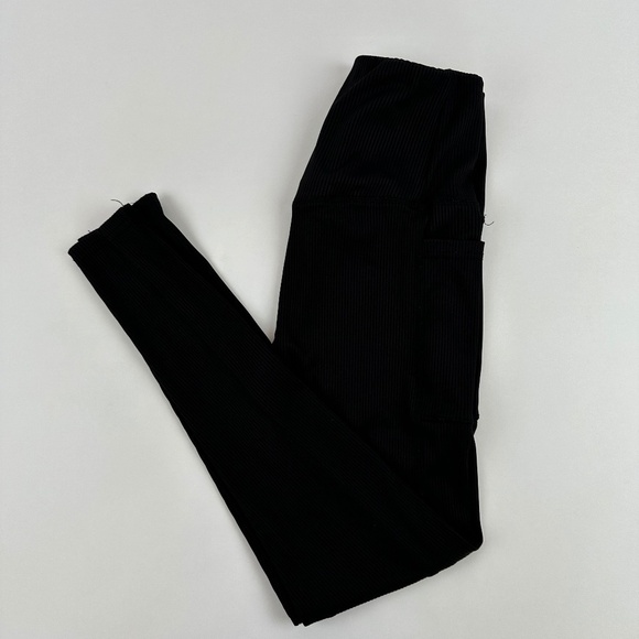 Pants - Leggings Womens Black Ribbed